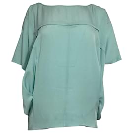 Blouse à manches courtes Diane von Furstenberg en soie turquoise - Diane Von Furstenberg