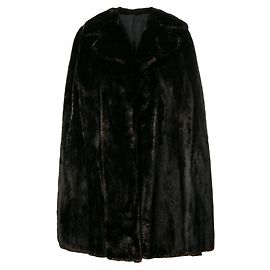Autre Marque A.N.G.E.L.O. Vintage Cult Capa de Piel de Castor Marrón Oscuro