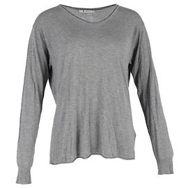 Camiseta de manga larga con cuello redondo Alexander Wang en algodón gris