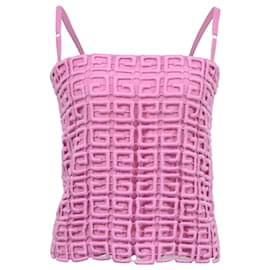 Blusa Camisola Guipure 4g Givenchy in Lana Rosa