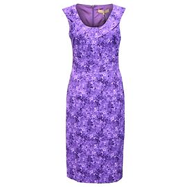 Michael Kors Kleid mit floralem Druck aus lila Rayon