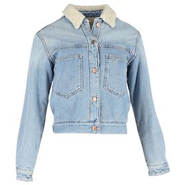  Isabel Marant Etoile Endless Camden Jacket in Blue Cotton Denim