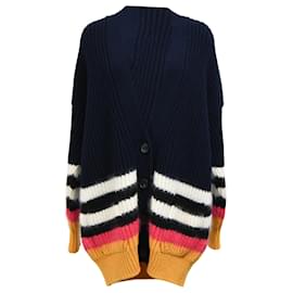 Gestreifter oversized Cardigan aus mehrfarbiger Wolle Nº21 - Autre Marque