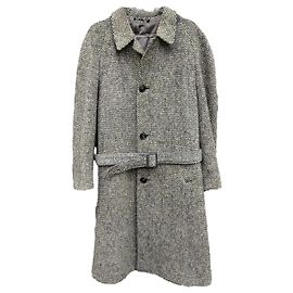 Autre Marque Moss Bros Donegal tweed coat grey
