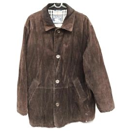 Giacca in suede Burberry marrone scuro