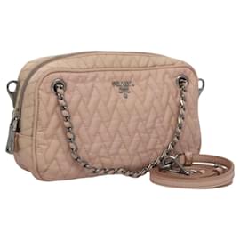 PRADA Borsa a mano in nylon 2 vie rosa Auth 110297