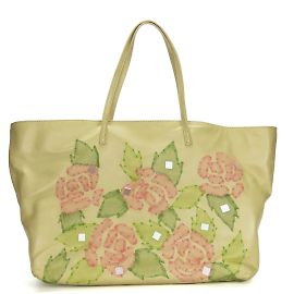 Borsa Tote Fendi in beige, rosa e verde