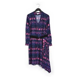 Claudie Pierlot Kleid mit Blumenmuster Rosa Blau