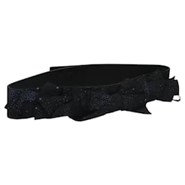 CHANEL Gürtel aus Leder 29,9"" schwarz CC Auth bs21650