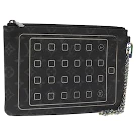 CUSTODIA PER iPHONE LOUIS VUITTON Monogram Eclipse Fragment M64449 LV Auth 113202 - Louis Vuitton