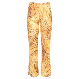 Pantalones rectos Animalier Roberto Cavalli - años 2000