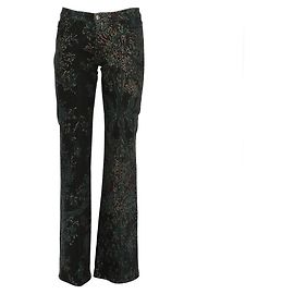Pantaloni elasticizzati neri e dorati Roberto Cavalli - anni 2000
