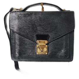 Borsa a tracolla Monceau Epi Louis Vuitton Nera