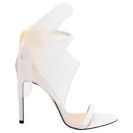 Jimmy Choo Aveline 100 Sandalen aus Leder Eggshell