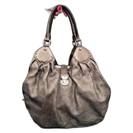 Louis Vuitton Mahina Large Bag Silver Leather
