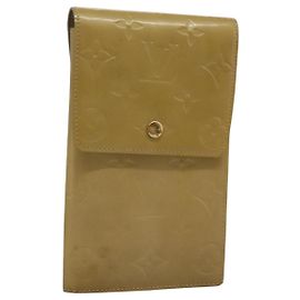 LOUIS VUITTON Portafoglio Walker Monogram Vernis Beige M91074 LV Auth bs22182