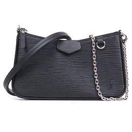 LOUIS VUITTON - Borsa a spalla Louis Vuitton Easy Pouch On Strap in pelle Epi nera