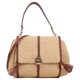 CHLOÉ - Pénélope MM Borsa a spalla in rafia Chloé
