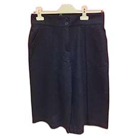 Falda culotte Agnès b. azul marino lana