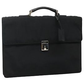 Borsa a mano GUCCI in nylon nero 015 0235 Auth bs22614