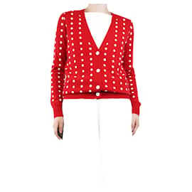 Roter Pünktchen-Cardigan - Größe UK 8 - Autre Marque