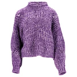 Isabel Marant Jarren Rollkragenpullover aus lila Mohair
