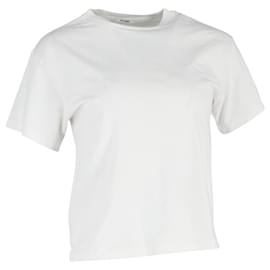 Re/Done Rundhals-T-Shirt aus weißer Baumwolle