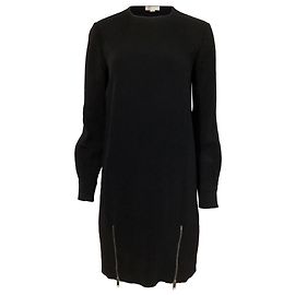 Stella Mc Cartney Vestido de manga larga con detalle de cremallera Stella McCartney en rayón negro