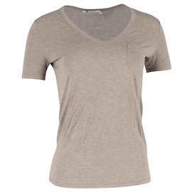 Camiseta de cuello redondo con bolsillo en algodón marrón de Alexander Wang