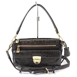 Borsa a spalla 2WAY in pelle di coccodrillo - Autre Marque