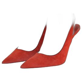 Décolleté Donna Karan in scamosciato rosso Taglia 37