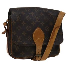 LOUIS VUITTON Monogram Cartouchiere MM Bolsa de Hombro M51253 LV Auth bs22105