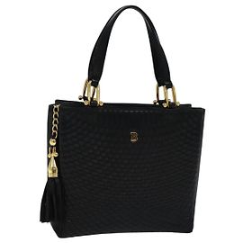 Borsa a mano BALLY in pelle nera Auth BA049