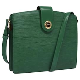 LOUIS VUITTON Schultertasche Capuchin Epi Grün M52344 LV Auth BA232