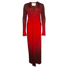 Autre Marque Johanna Ortiz, Rotes Midi-Kleid Dschungelmythos