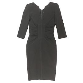 Elie Saab Wollkleid Schwarz Größe 38