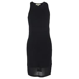Vestido mini de viscosa negra con cuello halter de punto de Michael Kors