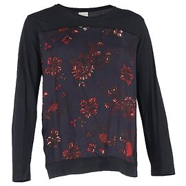 Maglione a girocollo stampato Dries Van Noten in cotone multicolore