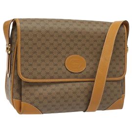 Gucci Borsa a spalla Micro GG Supreme in PVC beige e oro 001 116 0924 Auth ki5438