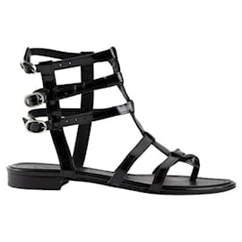 Sandali Chanel in pelle nera