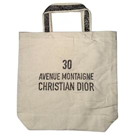 Dior Tote Bag aus Baumwolle Grau