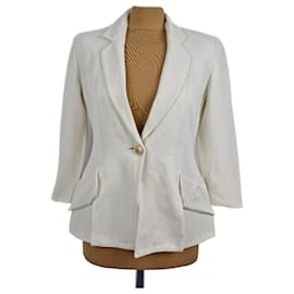 Moschino Beige Acetate Jacket - Moschino Cheap And Chic