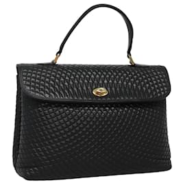 BALLY Gepolsterte Handtasche aus schwarzem Leder Auth SW022 - Bally