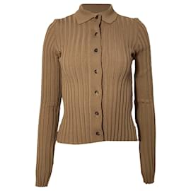 Joslyn Rippstrick-Cardigan von Anine Bing aus braunem Rayon