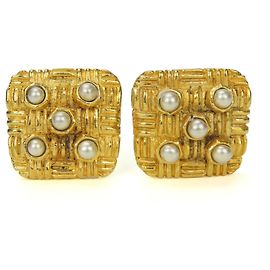 Orecchini a clip placcati oro Chanel
