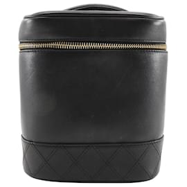 Borsa Vanity in Pelle di Agnello Nera Chanel
