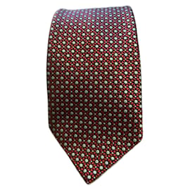 Charvet Silk Tie Red and White Polka Dot