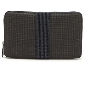 Hermès Hermes Her Line graue Canvas Langbörse