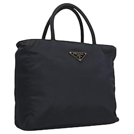 PRADA Borsa a mano in nylon blu navy Auth BA297