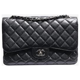 Chanel Borsa Classic Double Flap Medium in Pelle Nera 2012